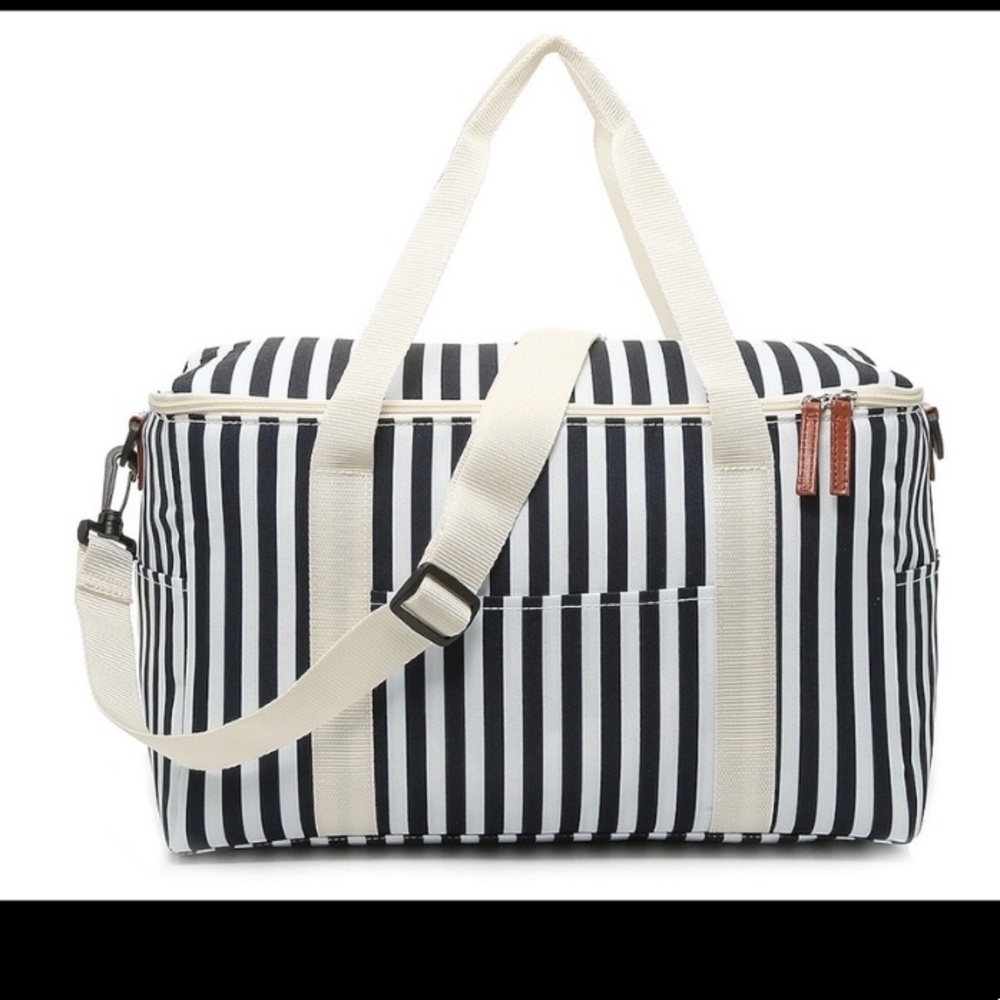 NWT DSW Navy & White Striped Canvas Fabric